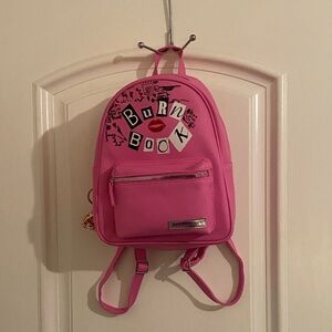 Pink primark Mean girls Burn Book Backpack with charm